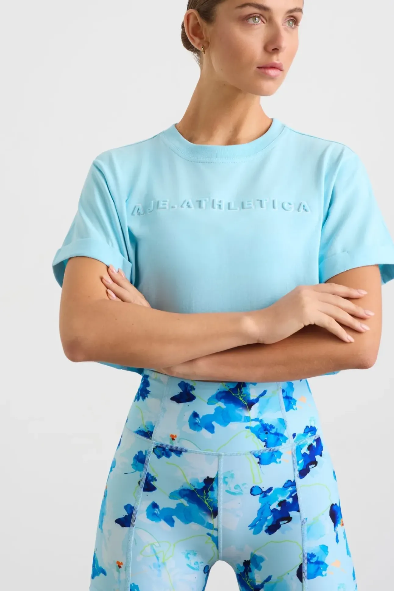 Embossed Crop Tee 105