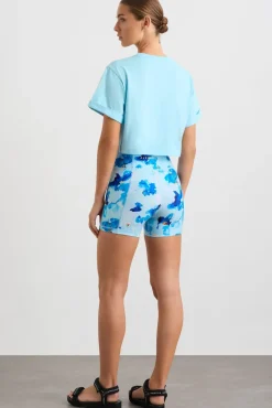 Embossed Crop Tee 105