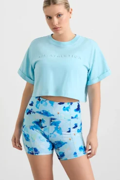 Embossed Crop Tee 105