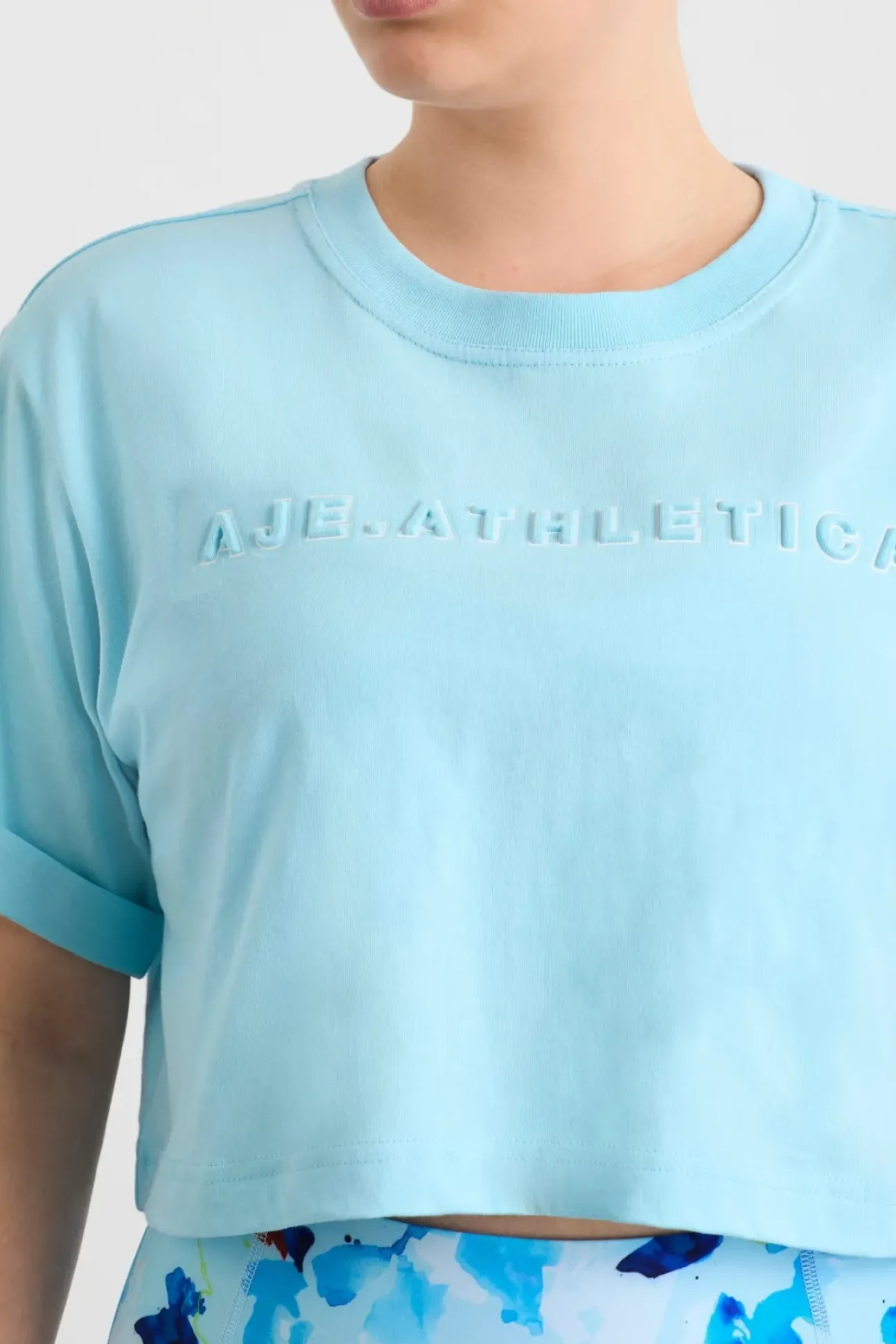 Embossed Crop Tee 105