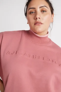 Embossed Signature Logo Funnel Neck Jumper 412