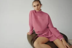 Embossed Signature Logo Funnel Neck Jumper 412