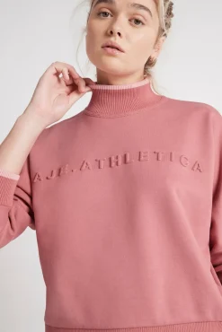 Embossed Signature Logo Funnel Neck Jumper 412