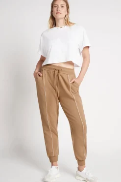 Fleece Contrast Piping Trackpants 504