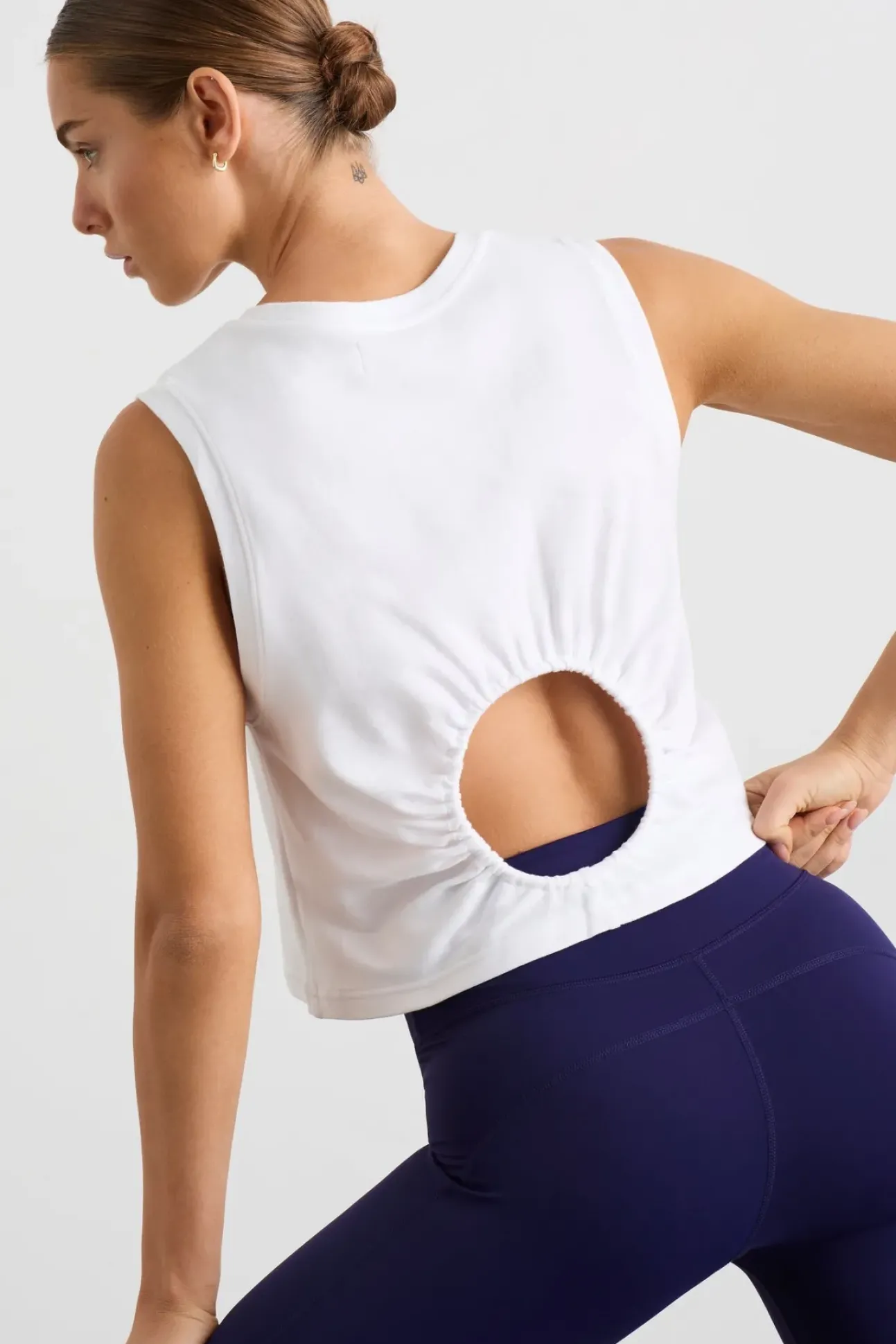 Gathered Keyhole Crop Tank 145