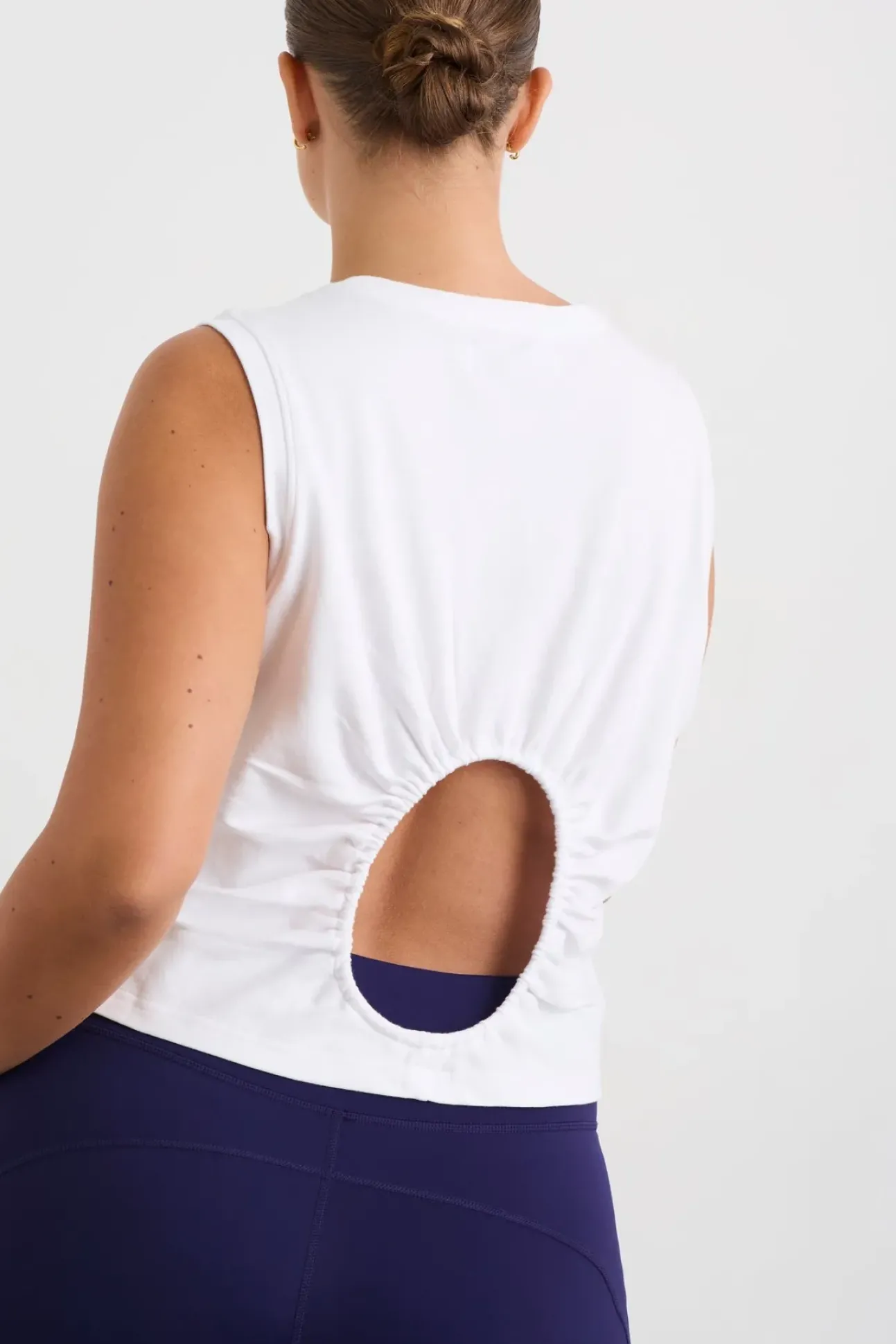 Gathered Keyhole Crop Tank 145