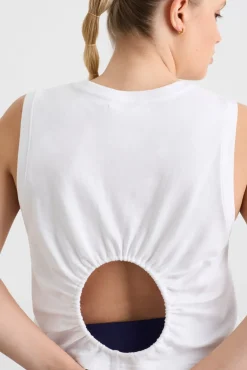 Gathered Keyhole Crop Tank 145