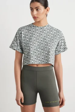 Geo Print Crop T-Shirt 105