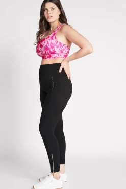 High Rise Full Length Zip Rib Legging 216