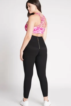 High Rise Full Length Zip Rib Legging 216