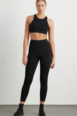 High Rise Mesh Detail 7/8 Legging 612