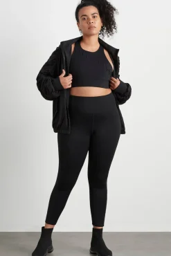 High Rise Mesh Detail 7/8 Legging 612
