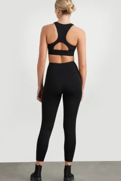 High Rise Mesh Detail 7/8 Legging 612