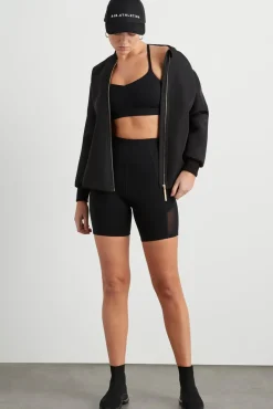 High Rise Mesh Detail Bike Shorts 203