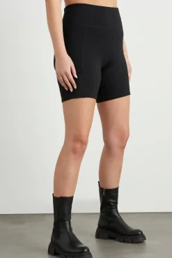 High Rise Mesh Detail Bike Shorts 203