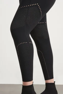 High Rise Perforated 7/8 Legging 227