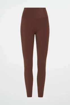 High Rise Perforated Hem Full Length Legging 227