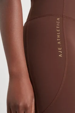 High Rise Perforated Hem Full Length Legging 227