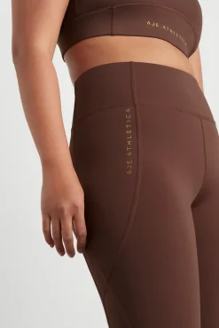 High Rise Perforated Hem Full Length Legging 227