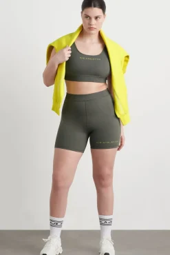 High Rise Pintuck Mid Length Bike Shorts 625