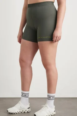 High Rise Pintuck Mid Length Bike Shorts 625
