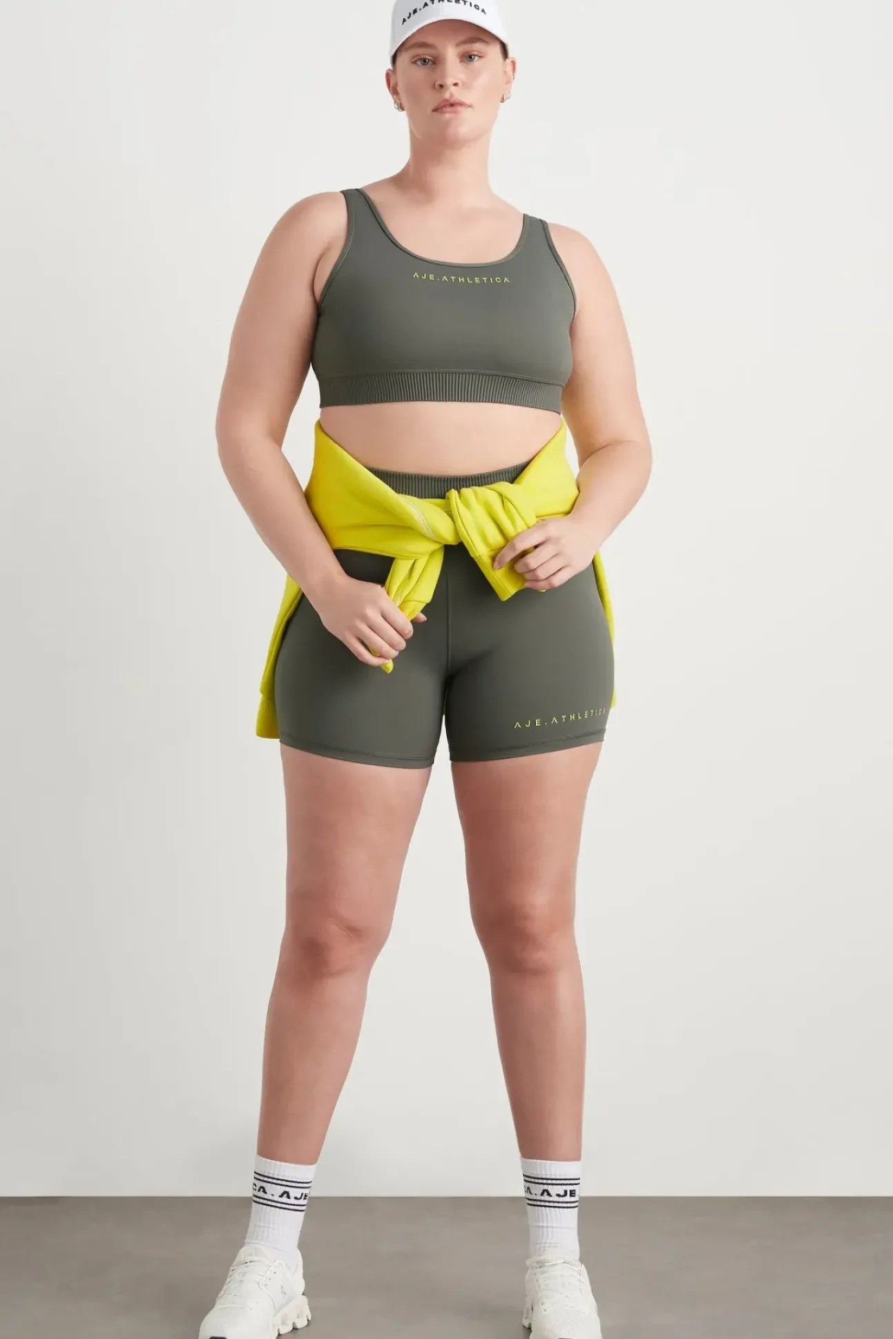 High Rise Pintuck Mid Length Bike Shorts 625