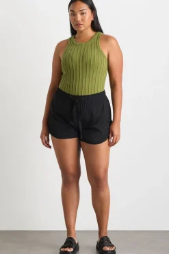 Hydra Racer Knit Ribbed Top