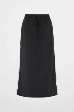 Logo Tape Spray Midi Skirt 647