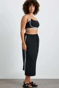 Logo Tape Spray Midi Skirt 647