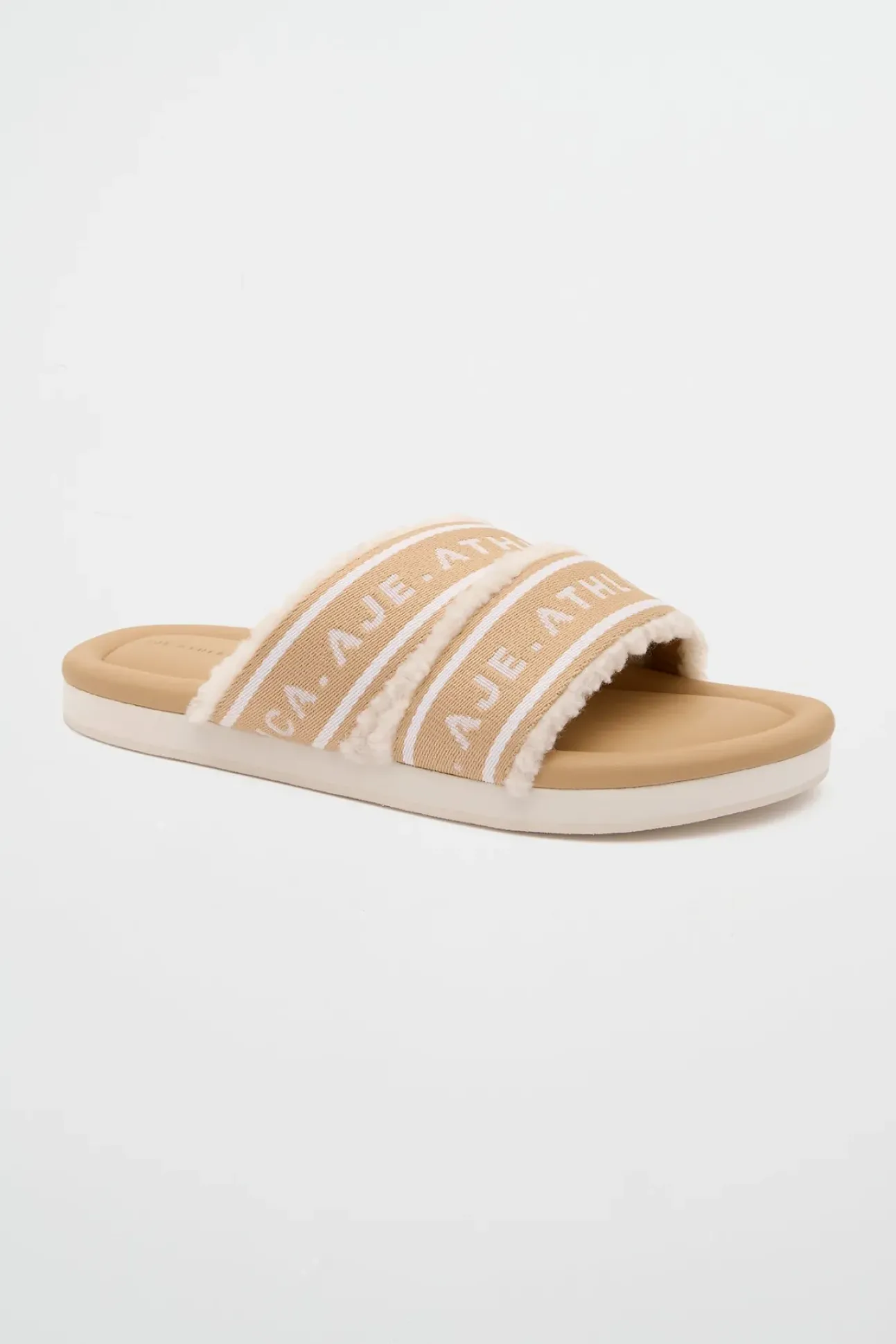 Logotape Shearling Slides 938