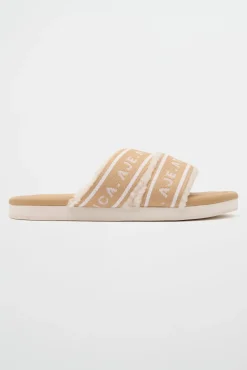 Logotape Shearling Slides 938