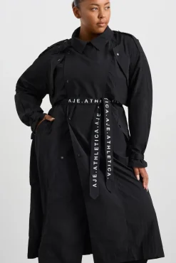 Long Belted Windbreaker Jacket 703