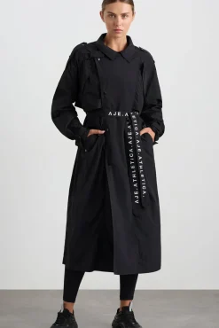 Long Belted Windbreaker Jacket 703