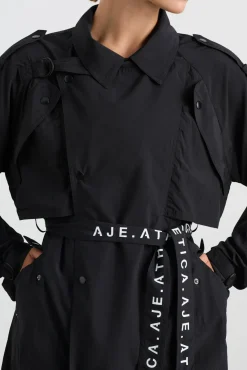 Long Belted Windbreaker Jacket 703