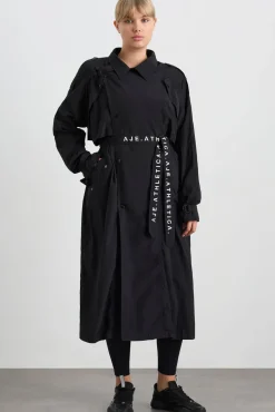 Long Belted Windbreaker Jacket 703