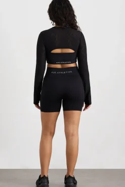 Long Sleeve Mesh Crop Top 356