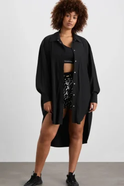 Longline Windbreaker Shirt 438