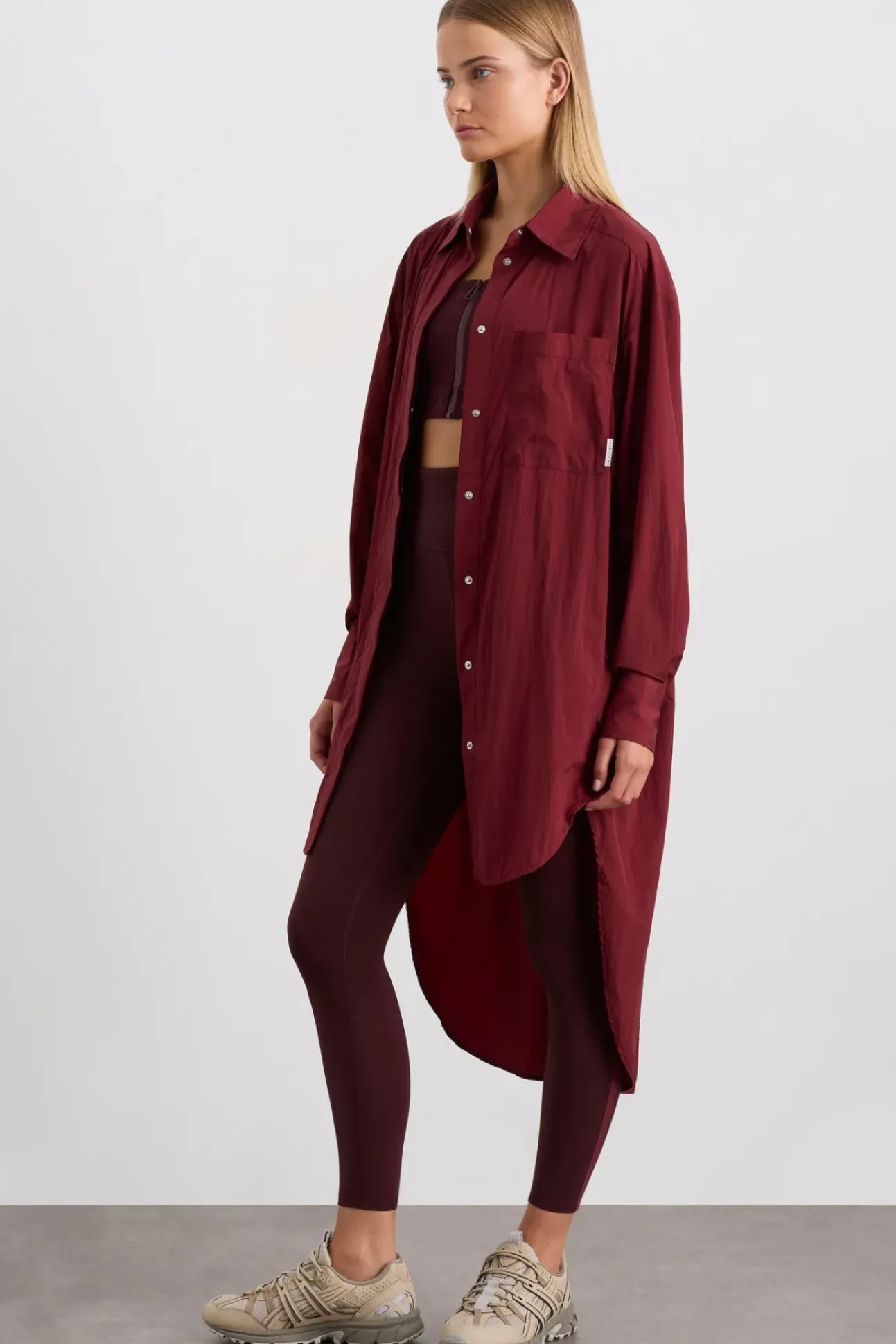 Longline Windbreaker Shirt 438