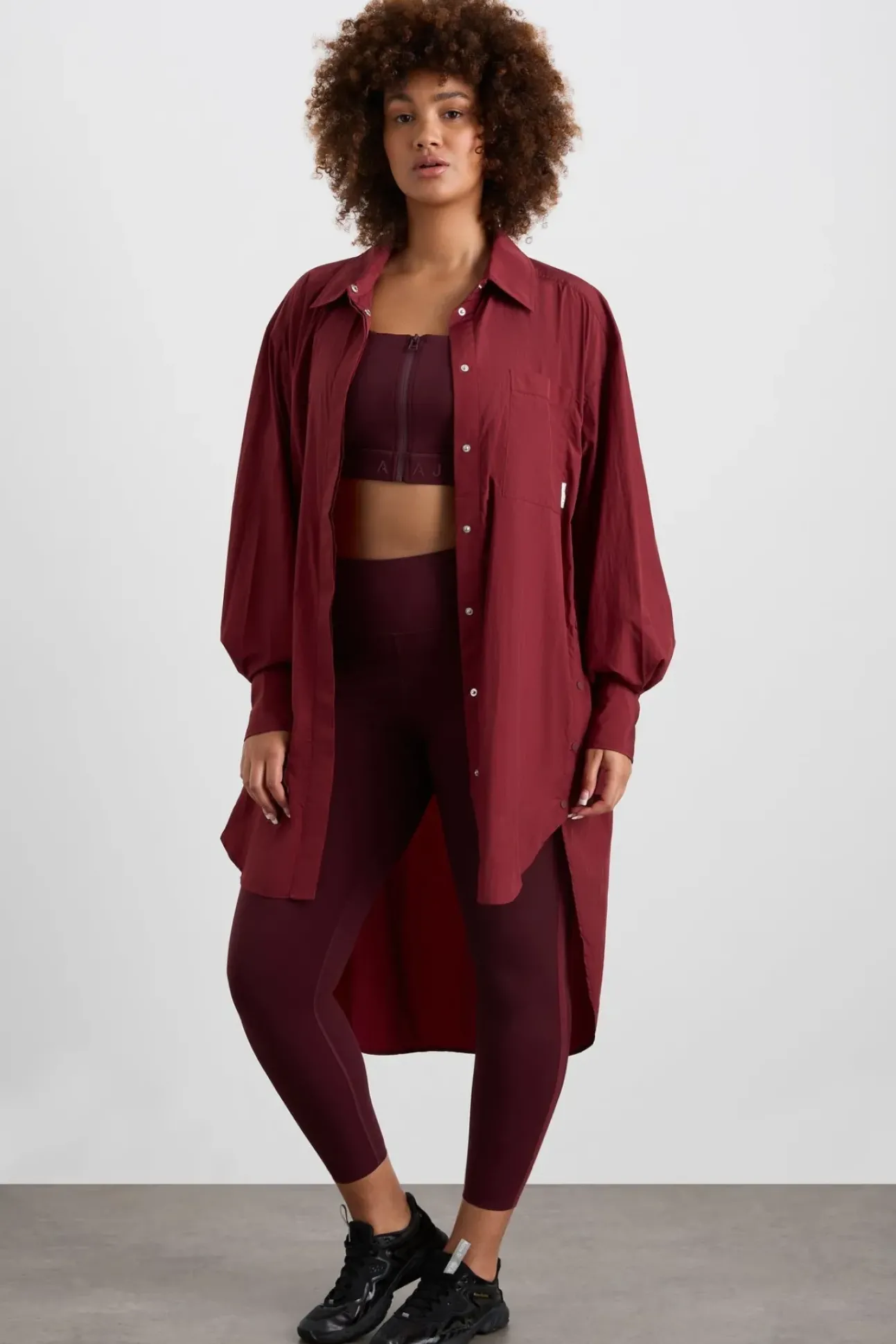 Longline Windbreaker Shirt 438