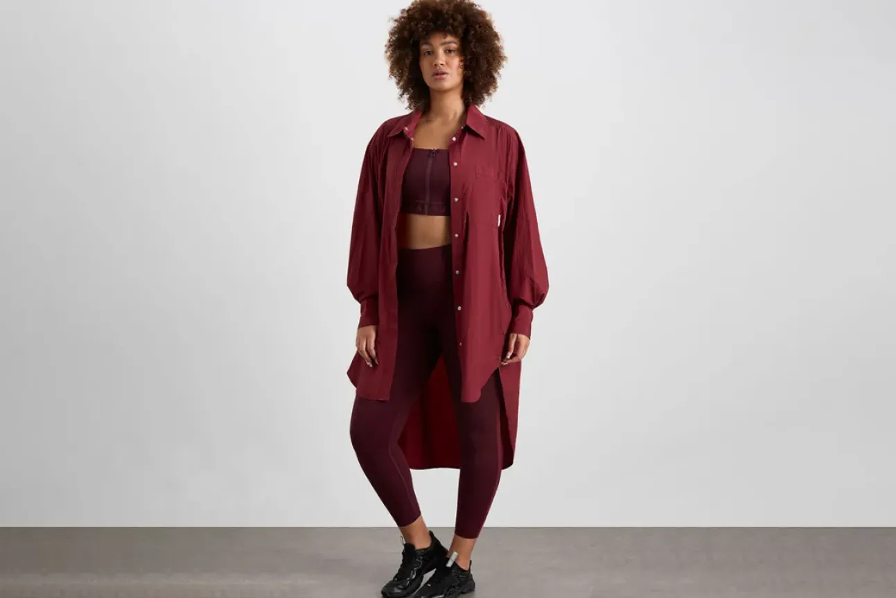 Longline Windbreaker Shirt 438