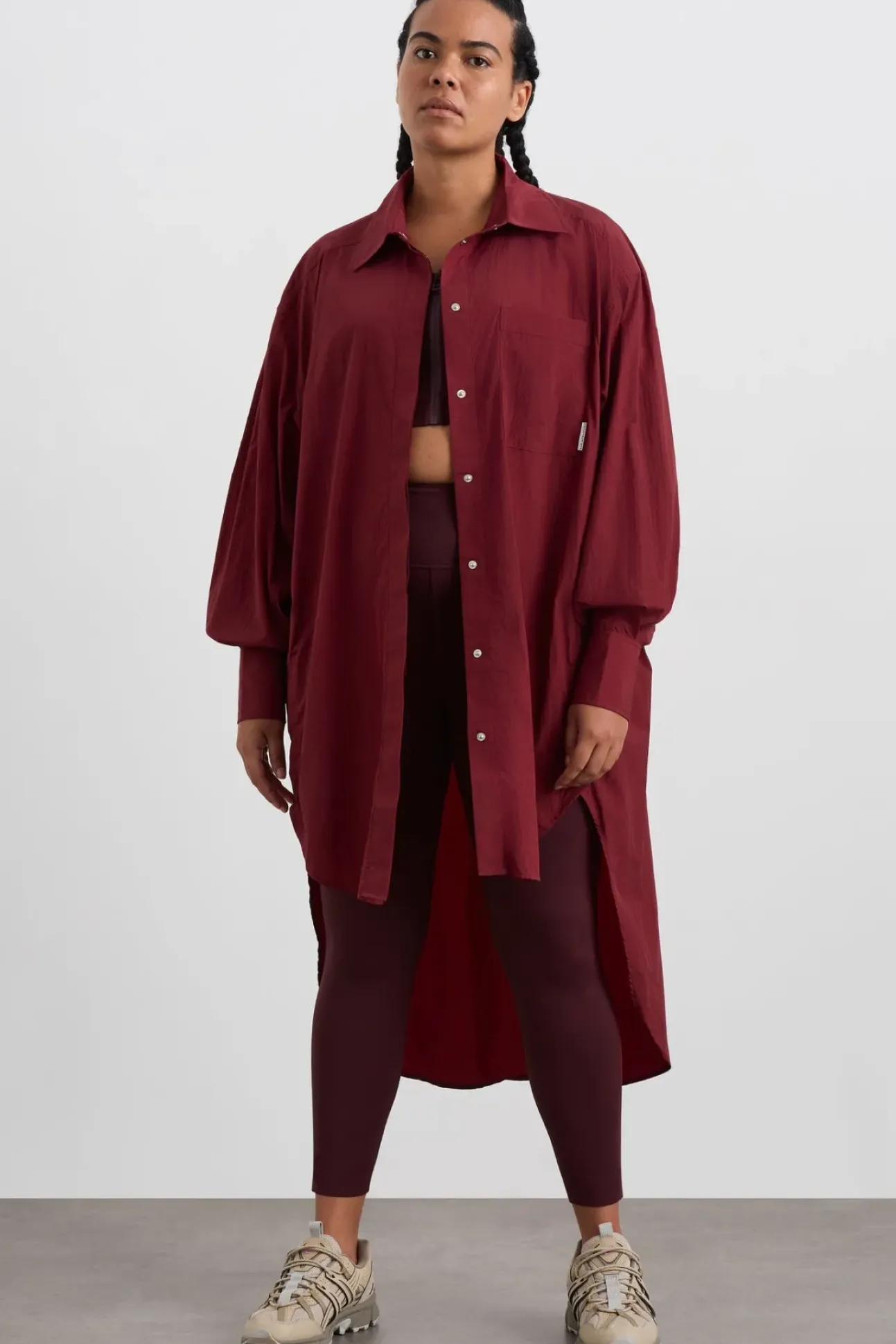 Longline Windbreaker Shirt 438