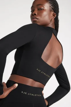 Open Back Long Sleeve Crop Top 315