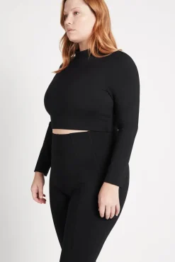 Open Back Long Sleeve Crop Top 315