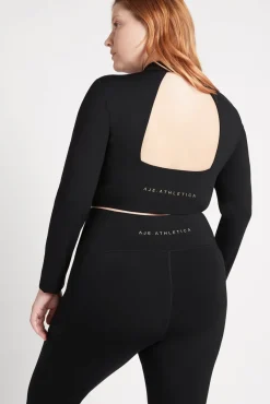 Open Back Long Sleeve Crop Top 315