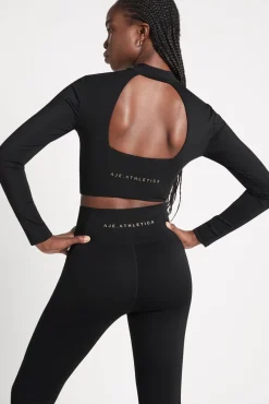 Open Back Long Sleeve Crop Top 315