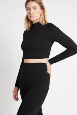 Open Back Long Sleeve Crop Top 315