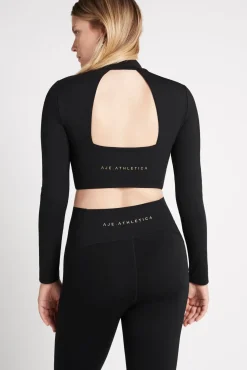 Open Back Long Sleeve Crop Top 315