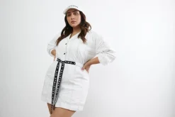 Oversized Belted Mini Dress 803