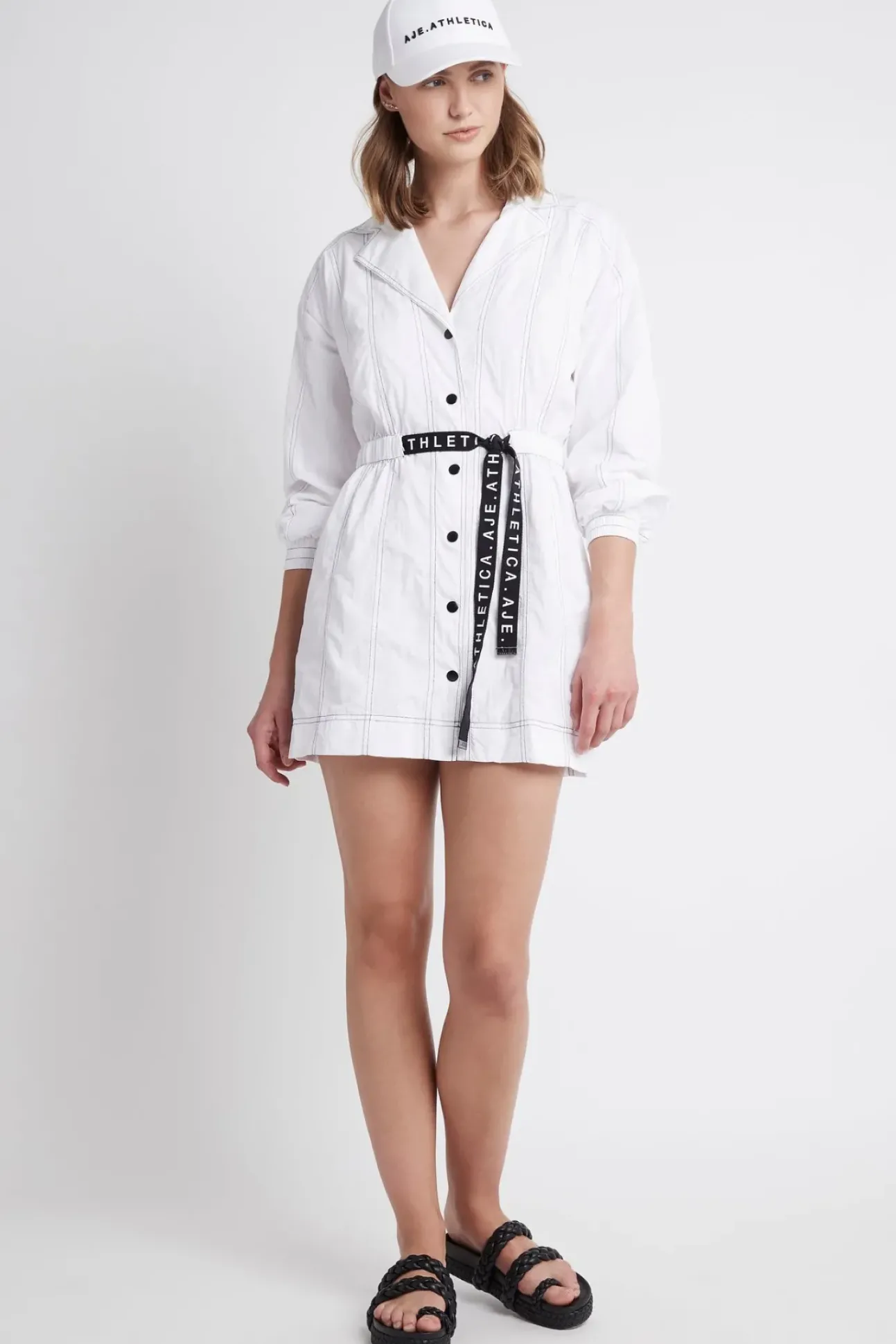 Oversized Belted Mini Dress 803