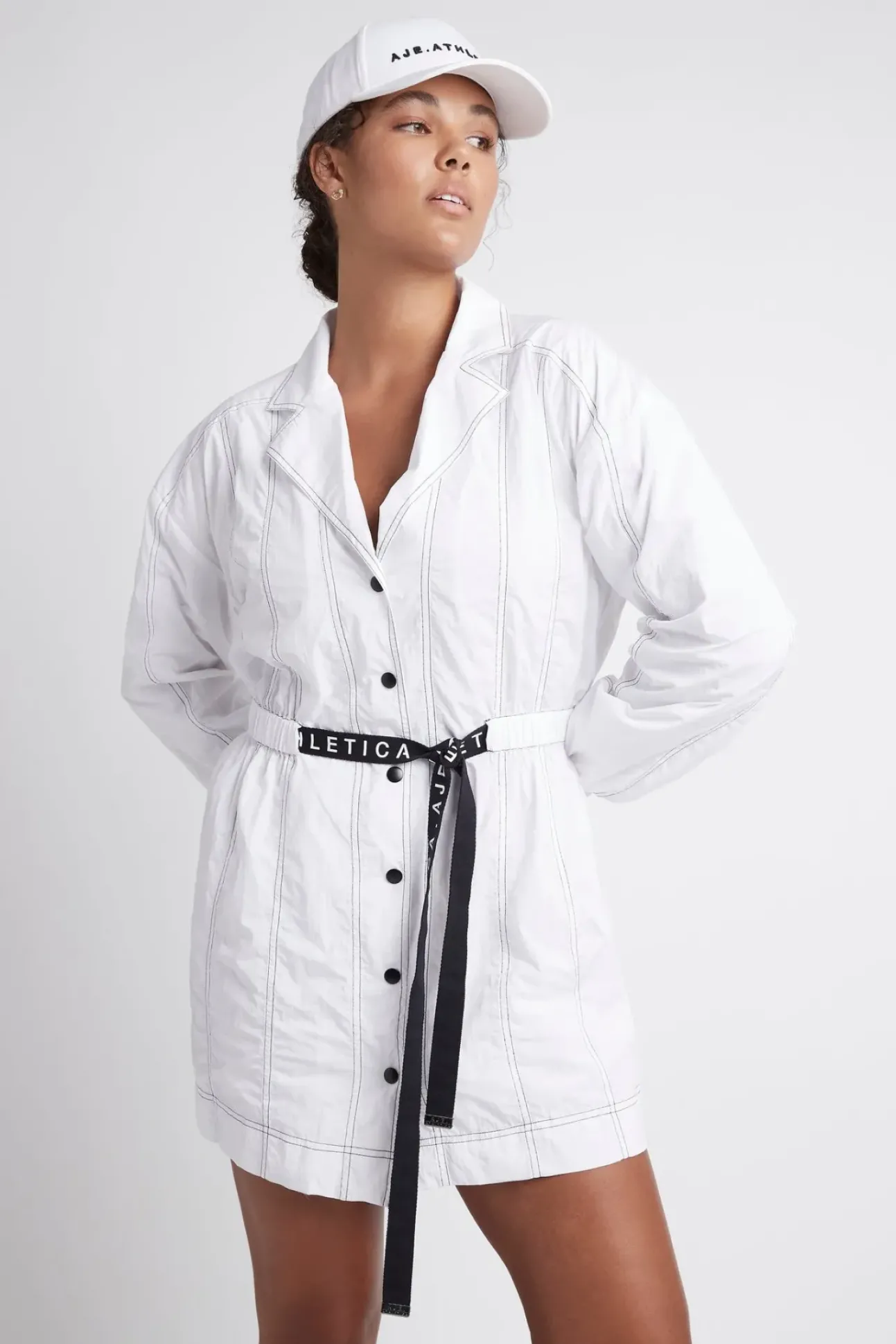 Oversized Belted Mini Dress 803